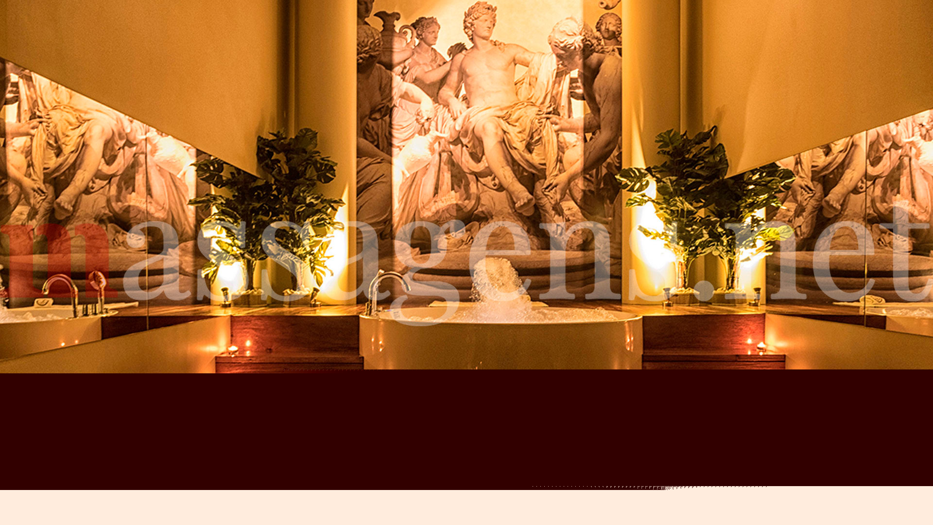 Foto horizontal Massagista Instalações